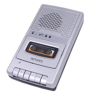 Riptunes RCS220S Cassette Player, Analog Cassette to Digital MP3 Converter, USB